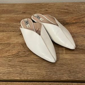 Zara White Mule